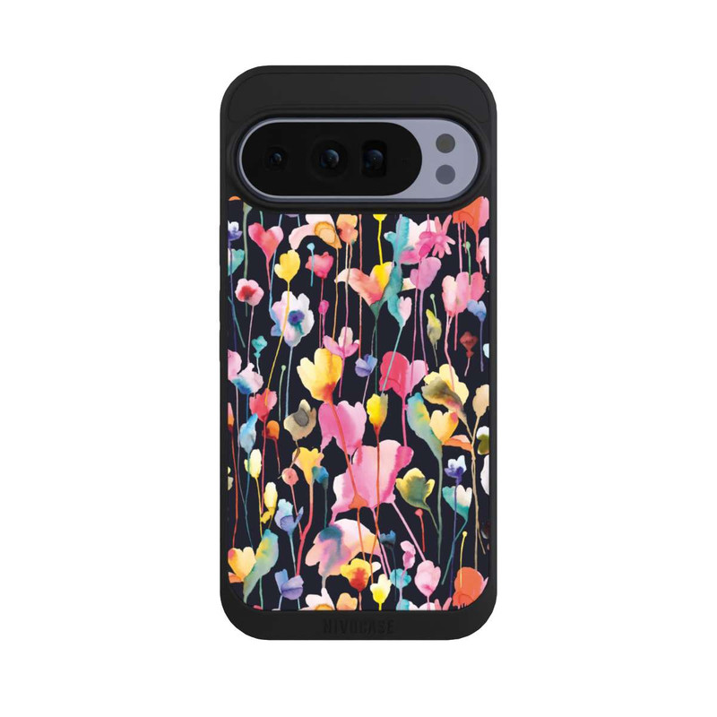 Pixel 10 Pro XL NIVOpure Fleurs sauvages Noir