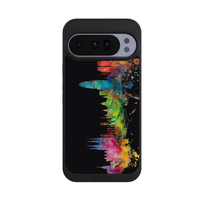 Pixel 10 Pro XL NIVOpure Barcelona Spanien Skyline Schwarz