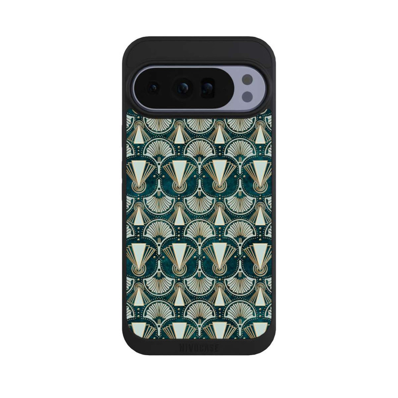 Pixel 10 Pro XL NIVOpure Art Deco Green Pattern