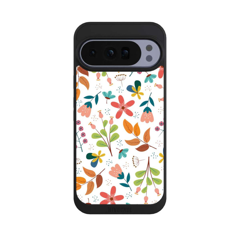 Pixel 10 Pro XL NIVOpure Fleurs et feuilles blanches