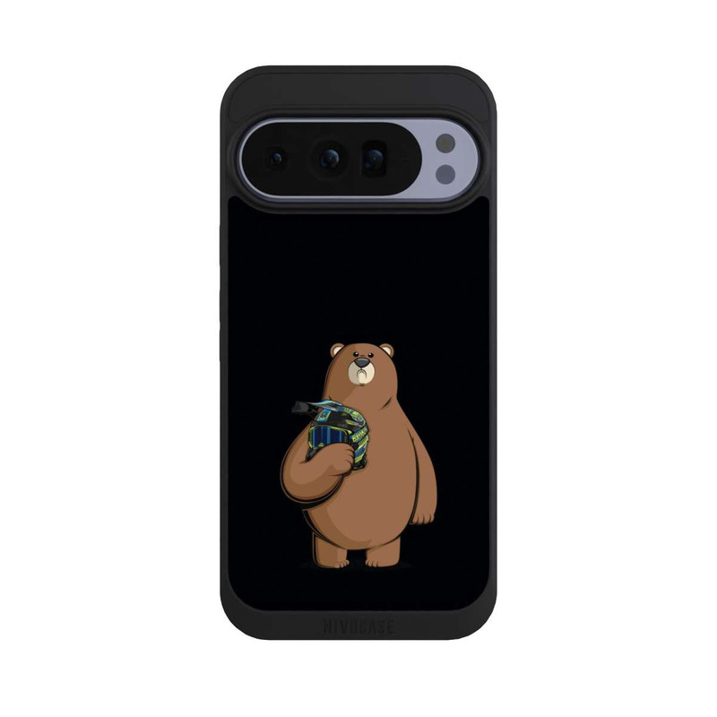 Pixel 10 Pro XL NIVOpure Der Bär mit dem Helm Schwarz