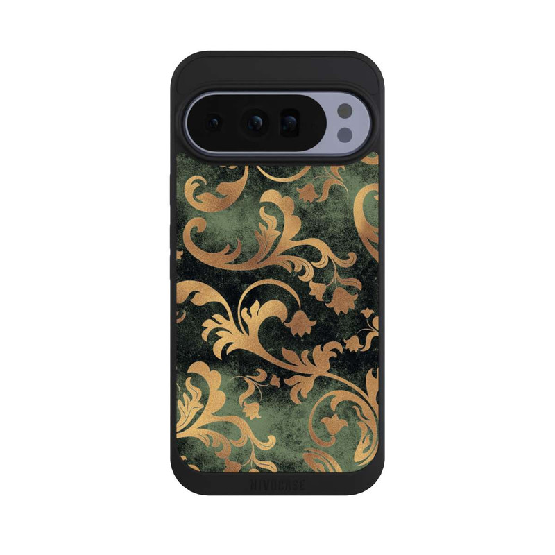 Pixel 10 Pro XL NIVOpure Papier Peint Damassé Vert Foncé