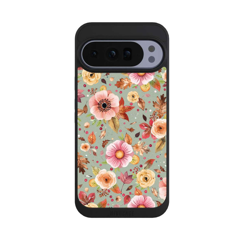 Pixel 10 Pro XL NIVOpure Fleurs d'automne Vert tendre