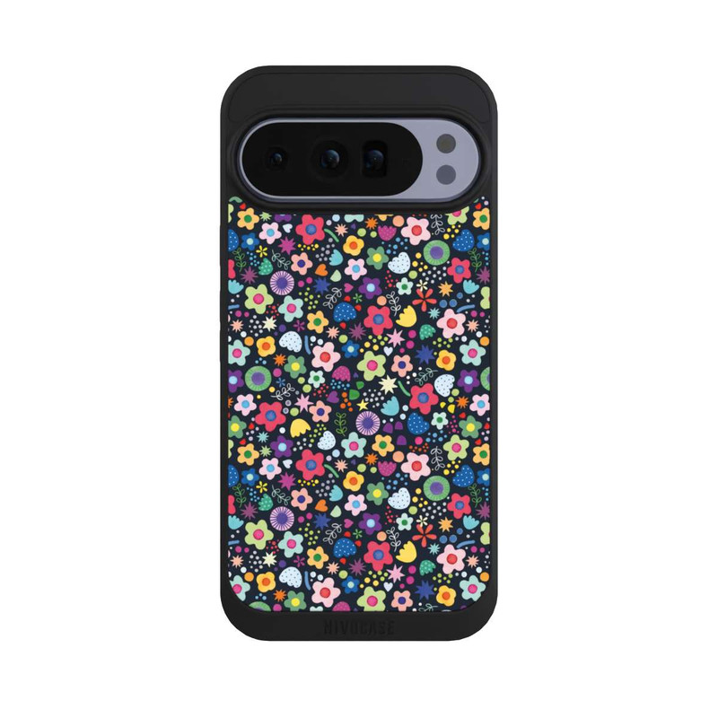 Pixel 10 Pro XL NIVOpure Psychedelic Flowers Multi Black