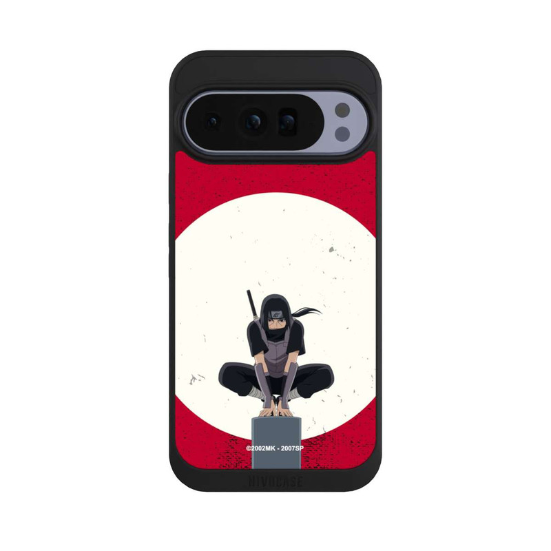 Pixel 10 Pro XL NIVOpure Symbole Itachi Uchiha fond rouge