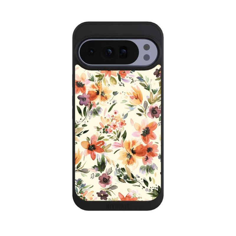 Pixel 10 Pro XL NIVOpure Fleurs artistiques d'été Ivoire