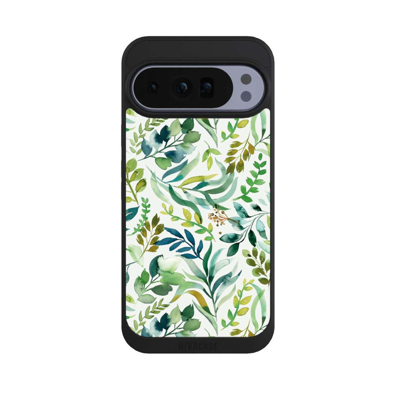 Pixel 10 Pro XL NIVOpure Aquarelle Palmes Feuilles Botanique Vert