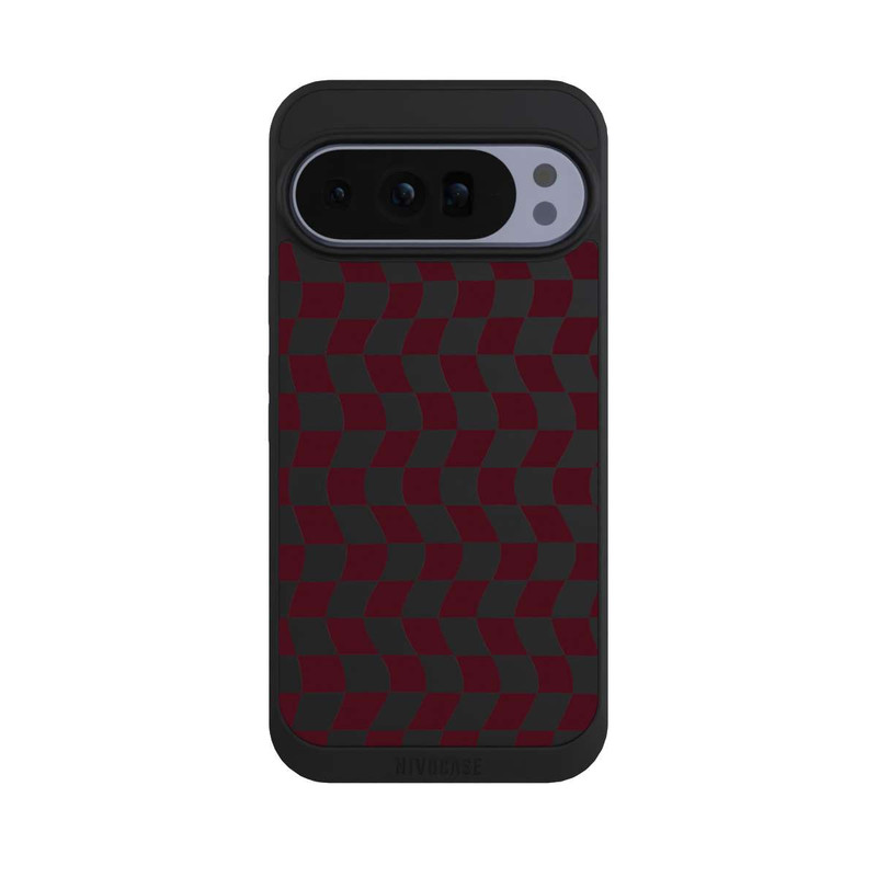 Pixel 10 Pro XL NIVOpure Rouge vin en damier