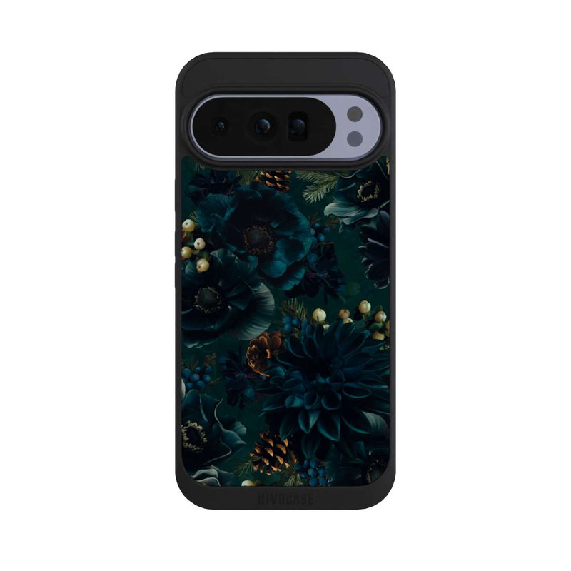 Pixel 10 Pro XL NIVOpure Motif de fleurs vert et bleu