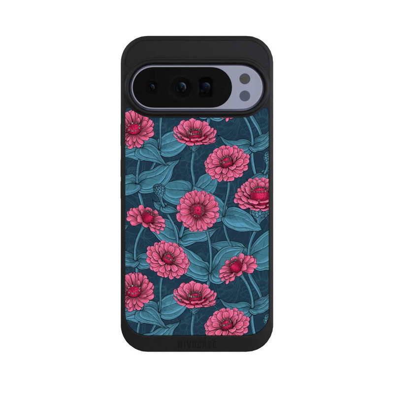 Pixel 10 Pro XL NIVOpure Flower Pattern Pink And Blue Illustration