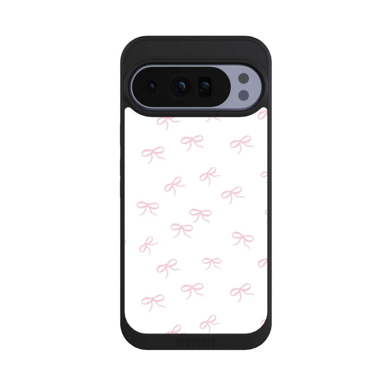 Pixel 10 Pro XL NIVOpure Schleifen Muster Rosa Weiß