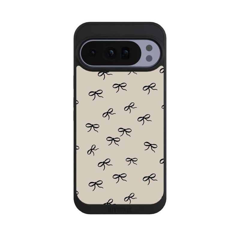 Pixel 10 Pro XL NIVOpure Bows Black Beige Pattern