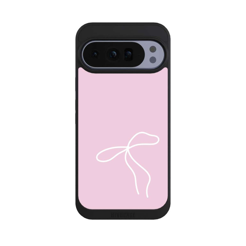Pixel 10 Pro XL NIVOpure Trendy Schleife Weiß Rosa
