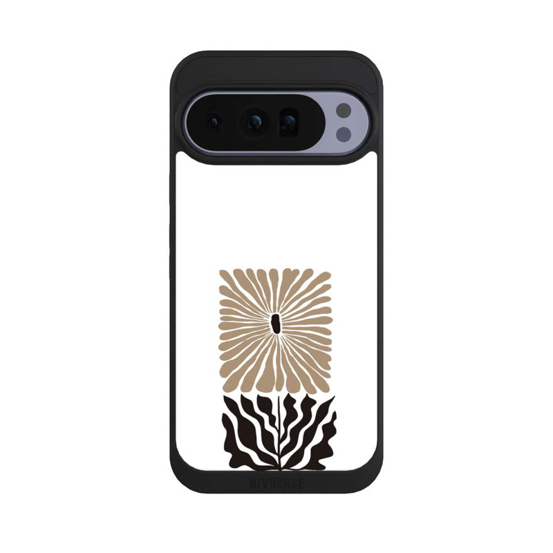 Pixel 10 Pro XL NIVOpure Eckige Blume Dunkelbraun