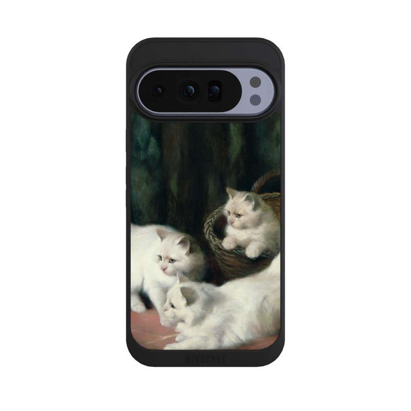 Pixel 10 Pro XL NIVOpure Three White Angora Kittens