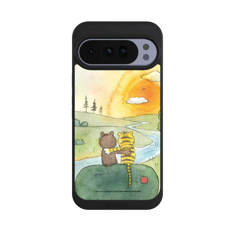 Pixel 10 Pro XL NIVOpure Bär und Tiger Sonnenuntergang