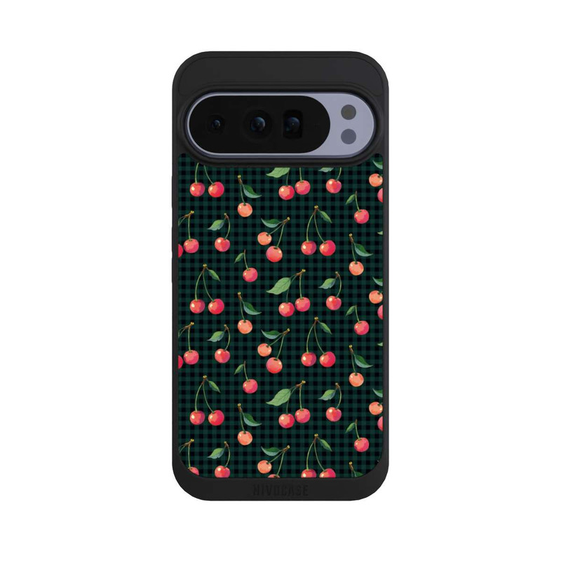 Pixel 10 Pro XL NIVOpure Cherries and Green Gingham