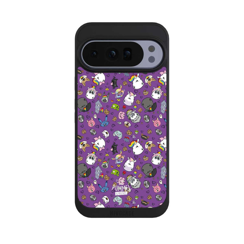 Pixel 10 Pro XL NIVOpure Muster Lila Hintergrund Pummeleinhorn