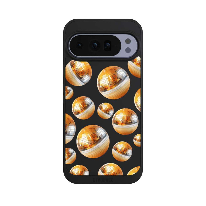 Pixel 10 Pro XL NIVOpure Disco Ball Party Gold Orange Transparent with AI