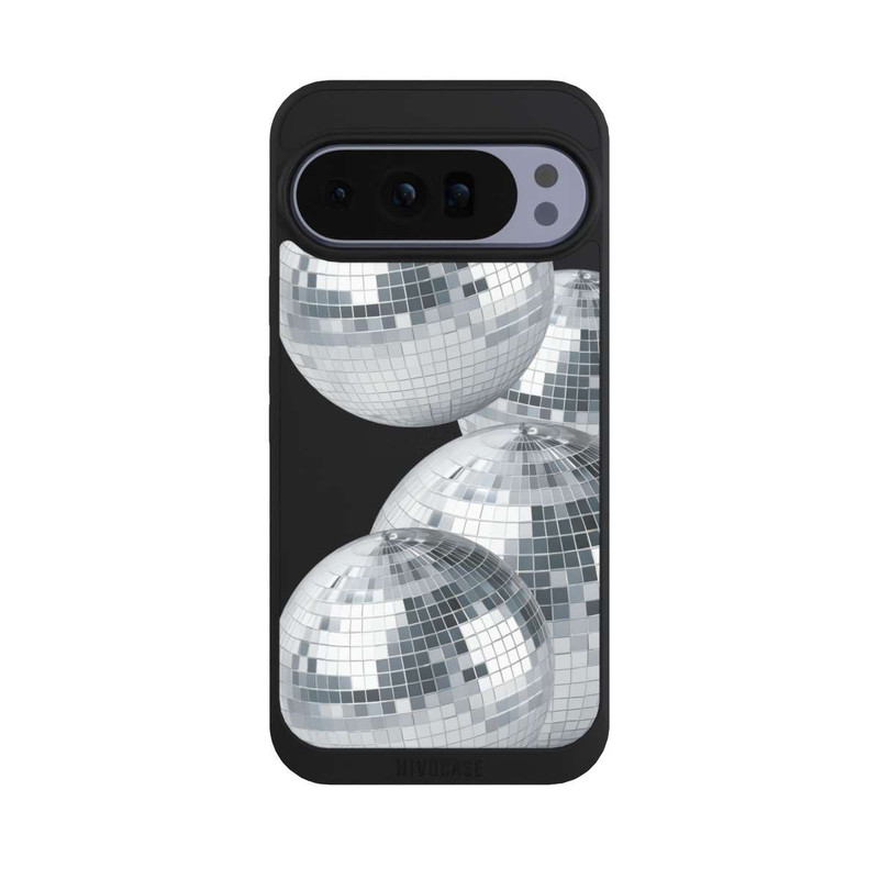 Pixel 10 Pro XL NIVOpure Disco Ball Party Silver Transparent with AI