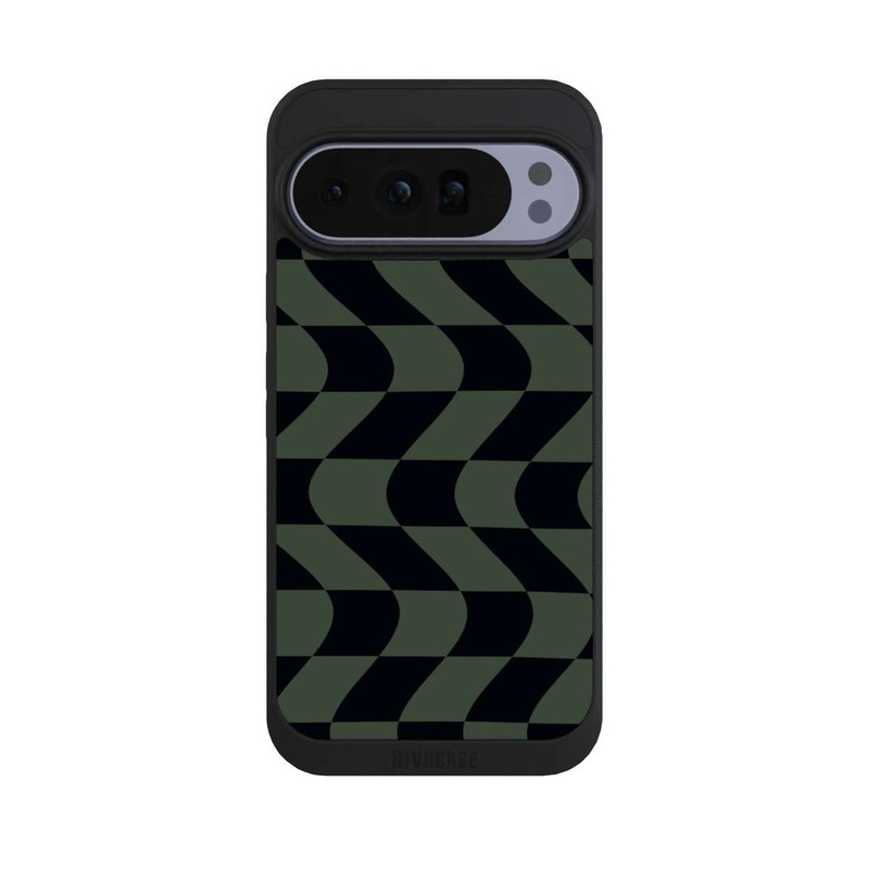 Pixel 10 Pro XL NIVOpure Checked Pattern Green Black