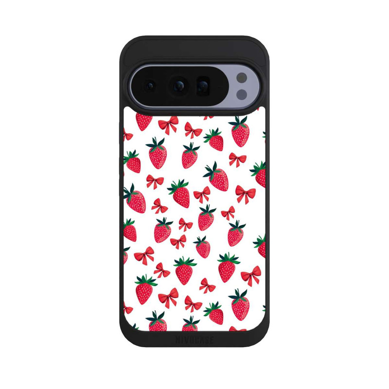 Pixel 10 Pro XL NIVOpure Erdbeer Herz Muster Schleifen Rot