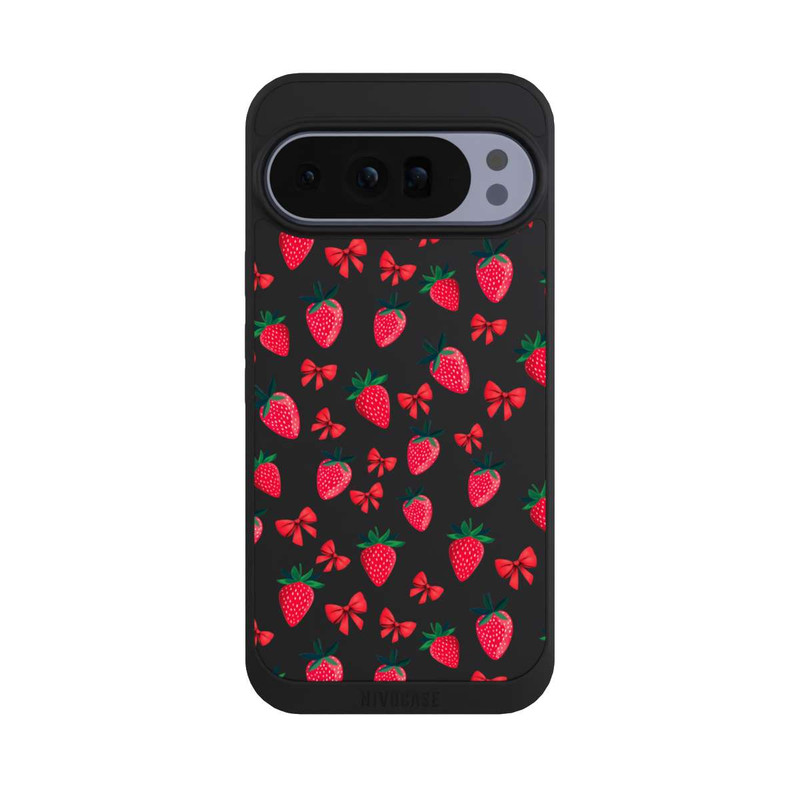 Pixel 10 Pro XL NIVOpure Erdbeer Herz Muster Transparent