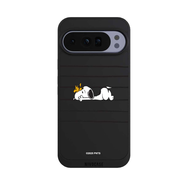 Pixel 10 Pro XL NIVOpure Snoopy Woodstock Streifen Peanuts Transparent