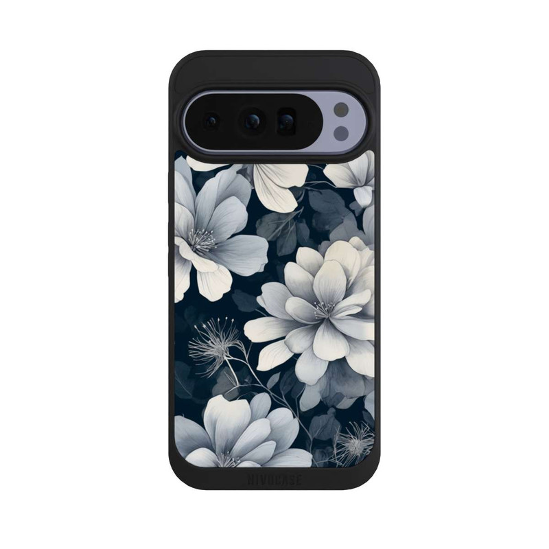 Pixel 10 Pro XL NIVOpure Negative Flower Blue White with AI