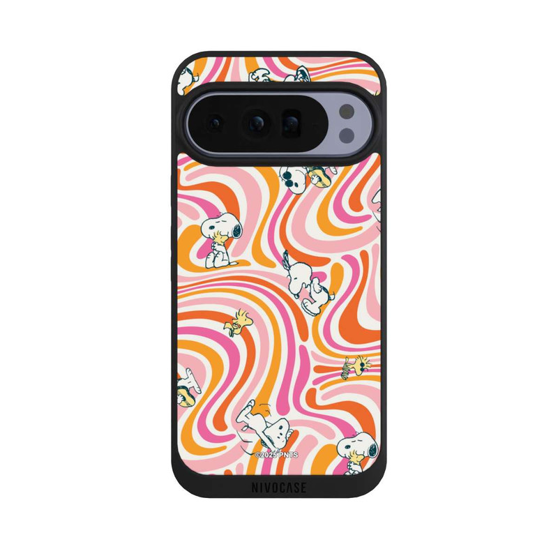 Pixel 10 Pro XL NIVOpure Peanuts Hippie Pattern Orange
