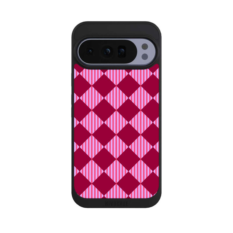 Pixel 10 Pro XL NIVOpure Rauten Muster Rot Rosa