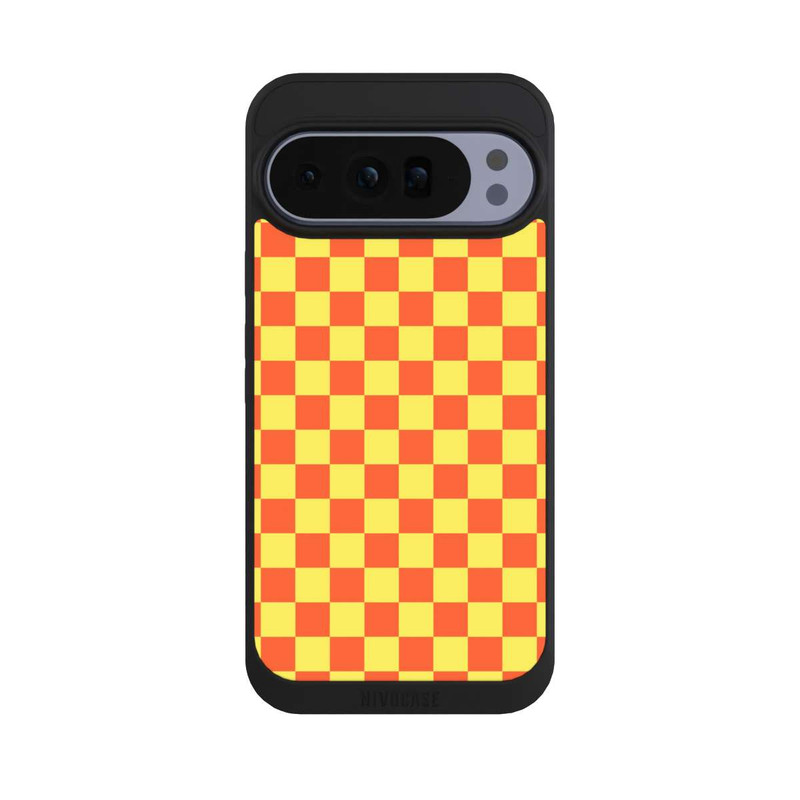 Pixel 10 Pro XL NIVOpure Checked Pattern Yellow Orange