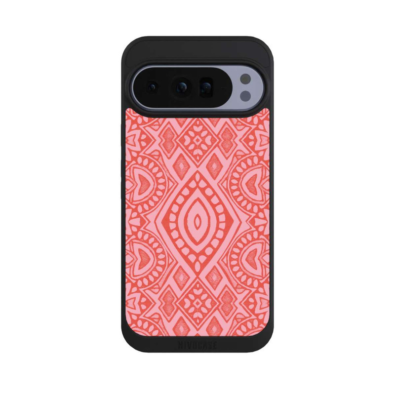 Pixel 10 Pro XL NIVOpure Boho Geometric Intricate Tribal Design in Shades of Pink