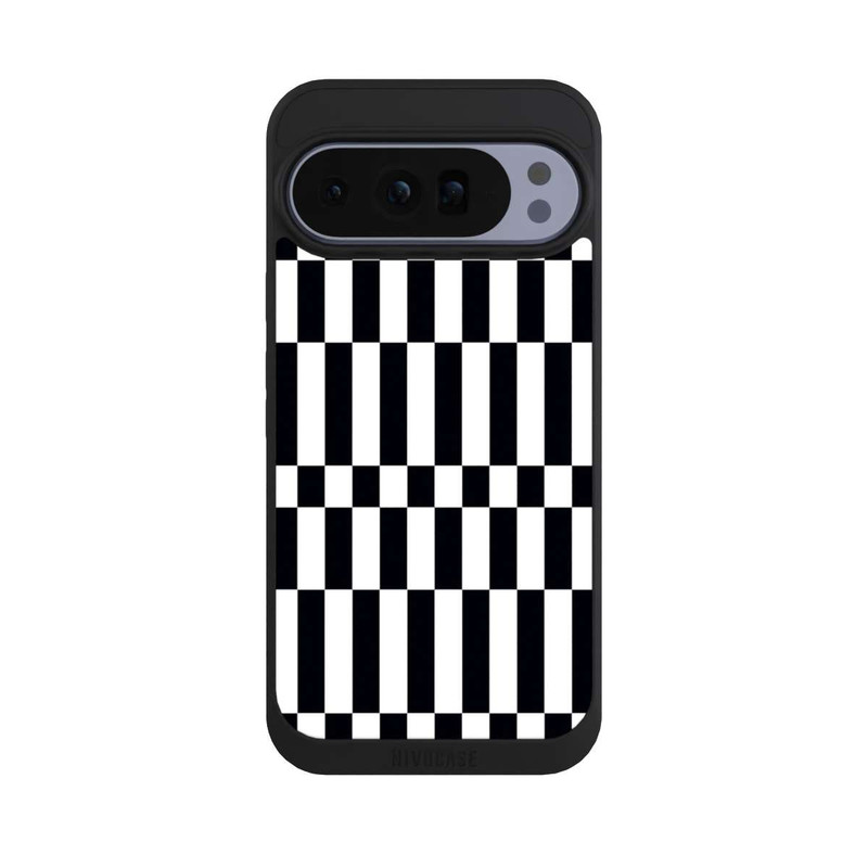 Pixel 10 Pro XL NIVOpure Checked Abstract Bold Black and White Color Block