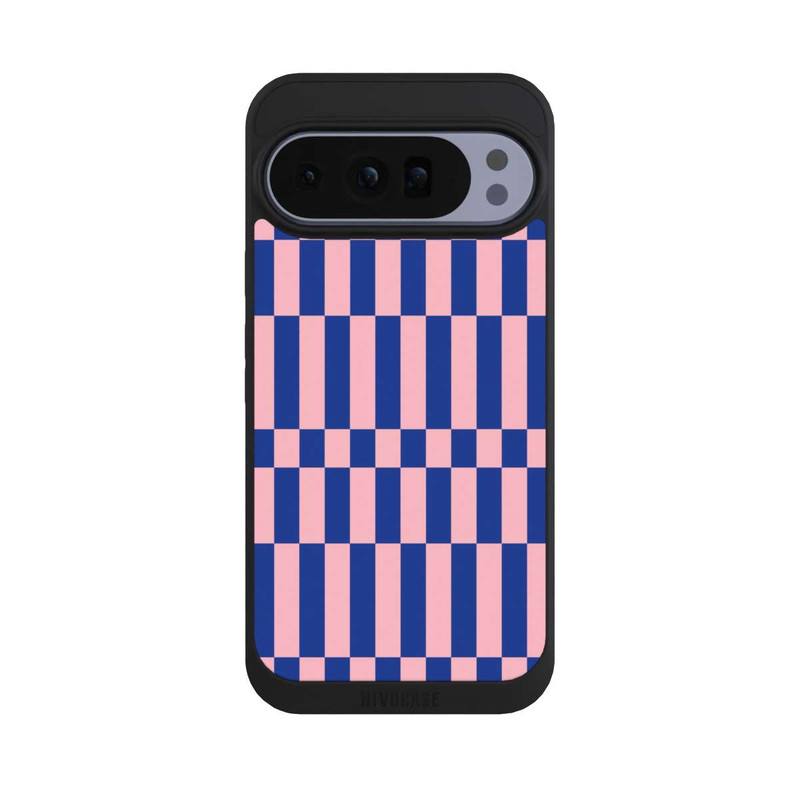 Pixel 10 Pro XL NIVOpure Checked Abstract Bold Electric Blue and Pink Color Block