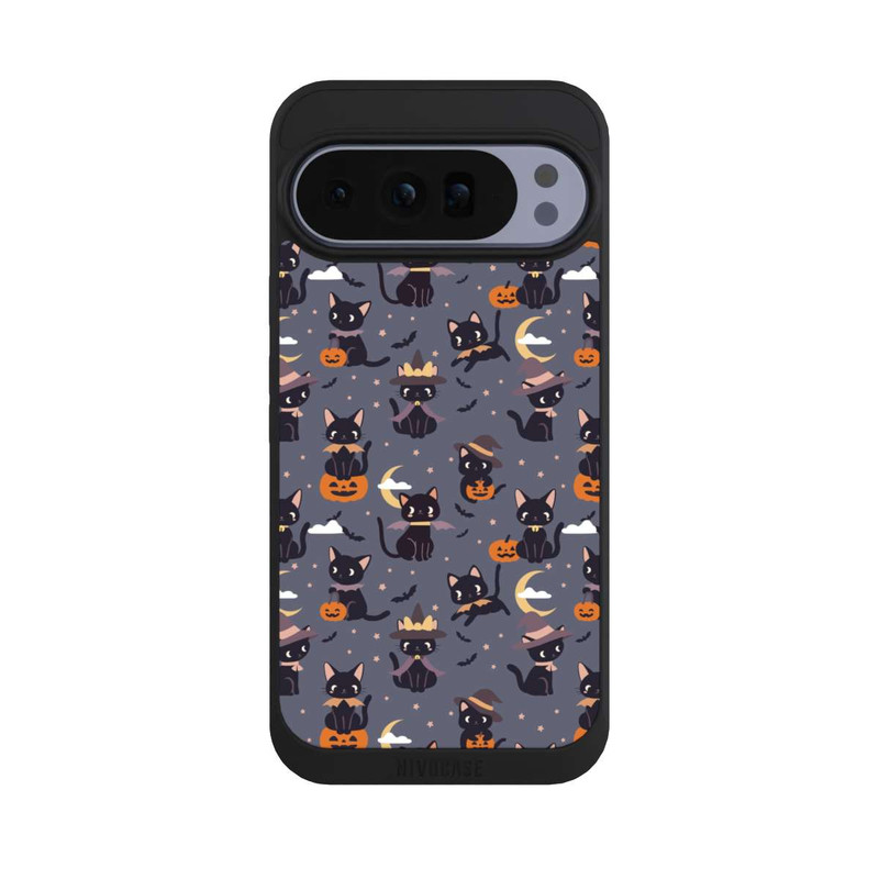 Pixel 10 Pro XL NIVOpure Cute Halloween Witch Cats and Pumpkins