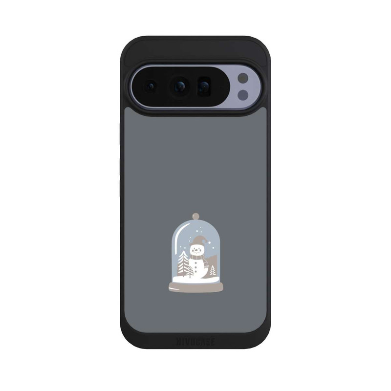 Pixel 10 Pro XL NIVOpure Boule à Neige Minimaliste avec Bonhomme de Neige