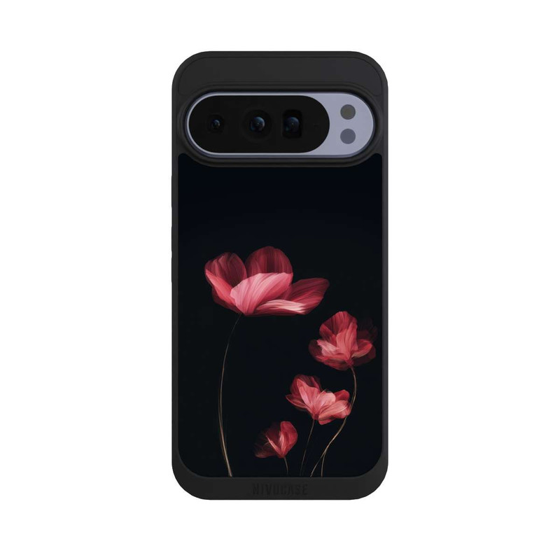 Pixel 10 Pro XL NIVOpure Fleurs Bordeaux Noires