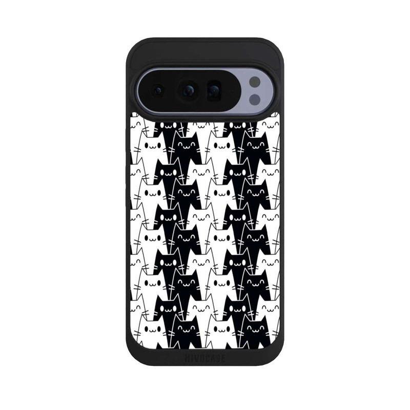 Pixel 10 Pro XL NIVOpure Katzentapete Schwarz Weiß
