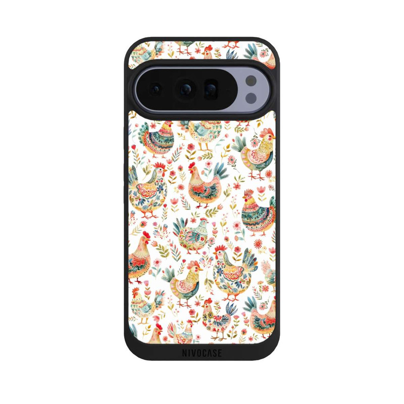 Pixel 10 Pro XL NIVOpure Motif de poulet coloré avec IA