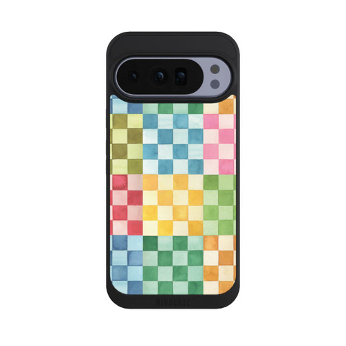 Google Pixel 10 Pro XL NIVOpure Checkerboard Watercolor Chess Geometric Red