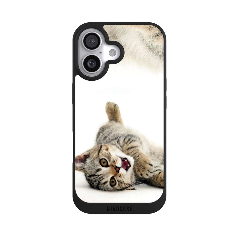 iPhone 17 NIVOpure Sich wälzende Katze