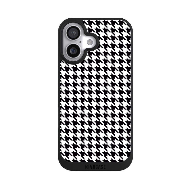 iPhone 17 NIVOpure Houndstooth black-white