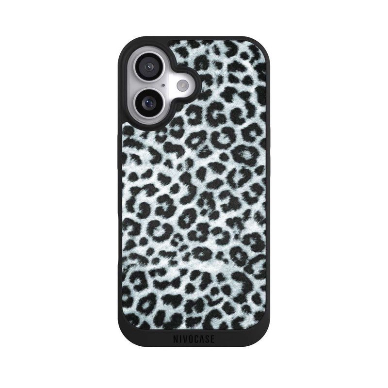 iPhone 17 NIVOpure Fourrure de Léopard Grise