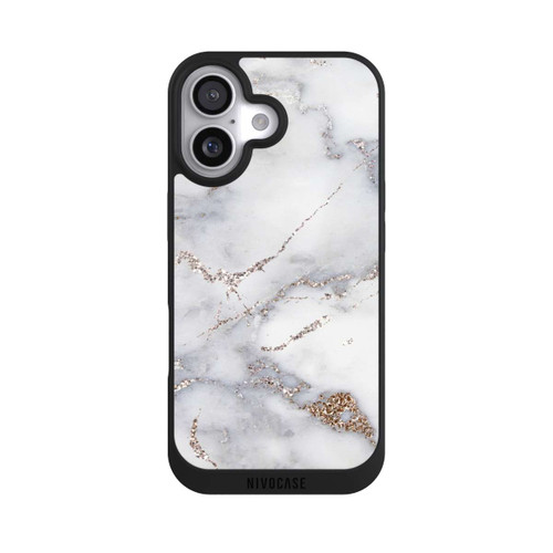 Apple iPhone 17 NIVOpure Silver Glitter Marble Look