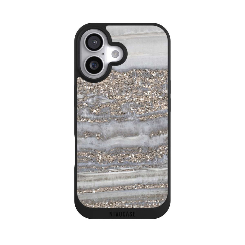 iPhone 17 NIVOpure Weißer Glitzer Marmor Look