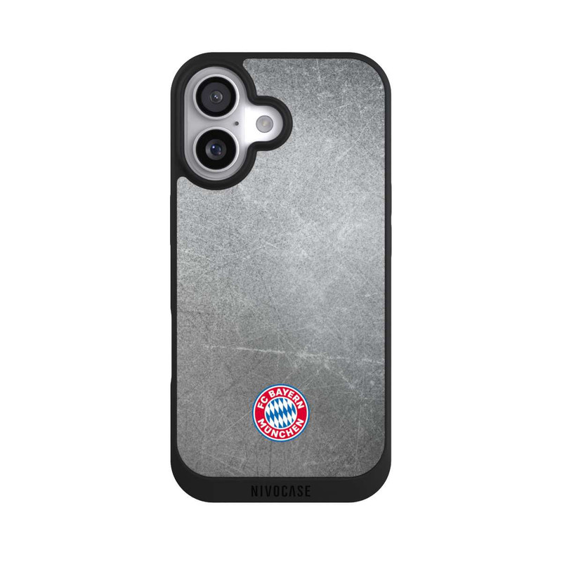 iPhone 17 NIVOpure Klassisches FCB Logo Klein - Bunt auf Metalllook