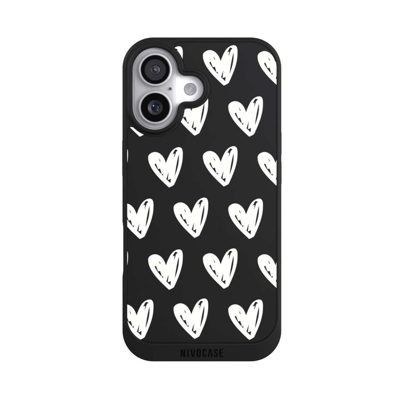 iPhone 17 NIVOpure Coeurs blancs transparente