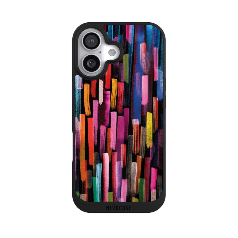 iPhone 17 NIVOpure Colourful Brushstrokes Black