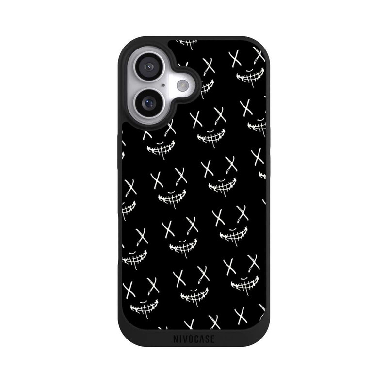iPhone 17 NIVOpure Maskenmuster Schwarz